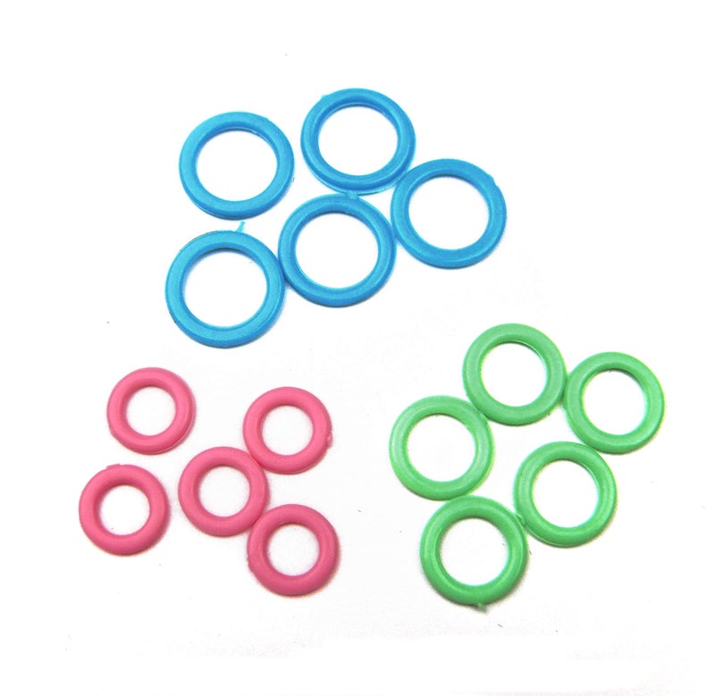 ALL in ONE Colorful Stitch Marker Rings Mixed 3 Sizes for Knitting DIY Craft (Mixed Size-60pcs) - Image 1